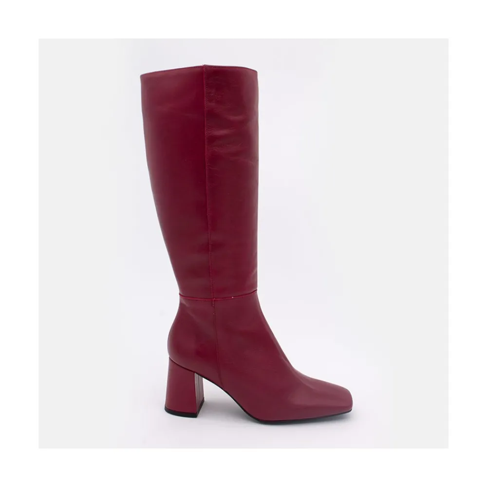 ANGEL ALARCON Selma - Bota De Piel Con Tacon Outlet