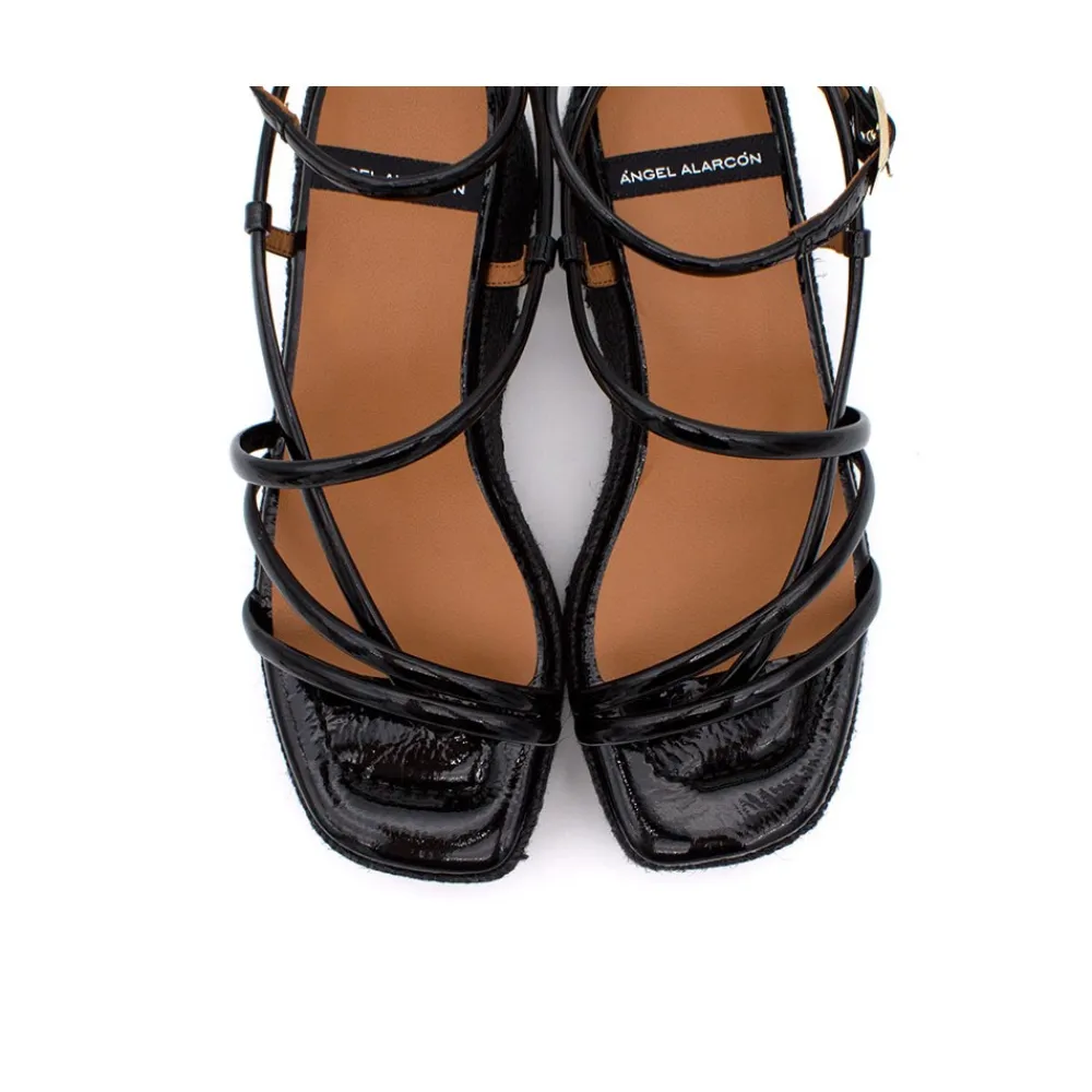 ANGEL ALARCON Shirelles - Sandalia De Piel De Cuna De Esparto Trenzado Outlet