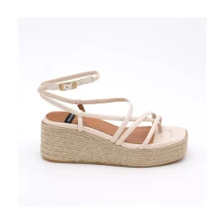 ANGEL ALARCON Shirelles - Sandalia De Piel De Cuna De Esparto Trenzado Discount