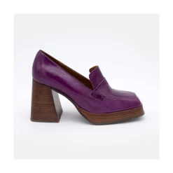 ANGEL ALARCON Tular - Mocasines De Mujer De Piel Brillante Con Tacon Alto Y Plataforma Discount