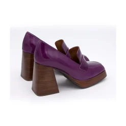 ANGEL ALARCON Tular - Mocasines De Mujer De Piel Brillante Con Tacon Alto Y Plataforma Discount