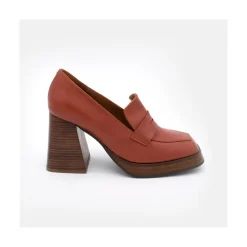 ANGEL ALARCON Tular - Mocasines De Mujer De Piel Con Tacon Alto Y Plataforma Hot
