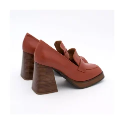 ANGEL ALARCON Tular - Mocasines De Mujer De Piel Con Tacon Alto Y Plataforma Hot