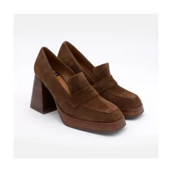 ANGEL ALARCON Tular - Mocasines De Mujer De Ante Con Tacon Alto Y Plataforma Outlet