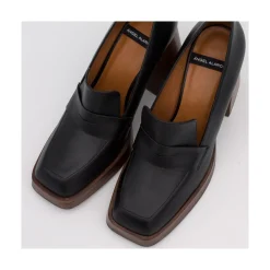 ANGEL ALARCON Tular - Mocasines De Mujer De Ante Con Tacon Alto Y Plataforma Clearance
