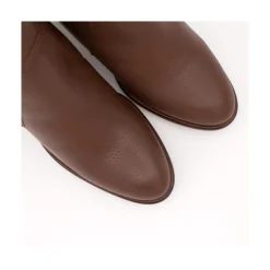 ANGEL ALARCON Xaya - Botin De Piel Con Tacon Alto De Puntera Redonda Clearance